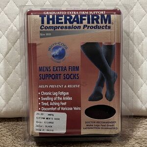 Men's Extra Firm Support Socks - Black